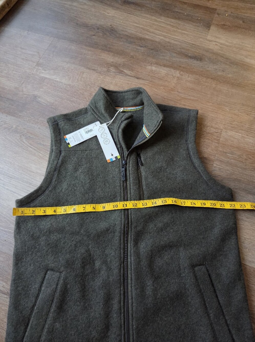 NWT Smartwool Hudson Trail Fleece Vest North Woods Mens Size Large Full Zip - Picture 6 of 10
